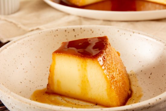 Flan de queso manchego